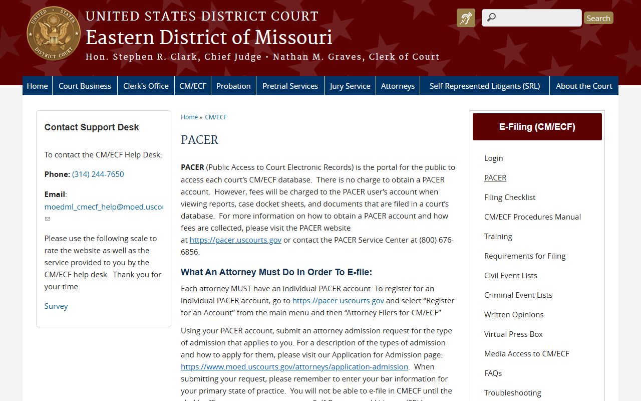 Warren County Circuit Court records Eastern District PACER information